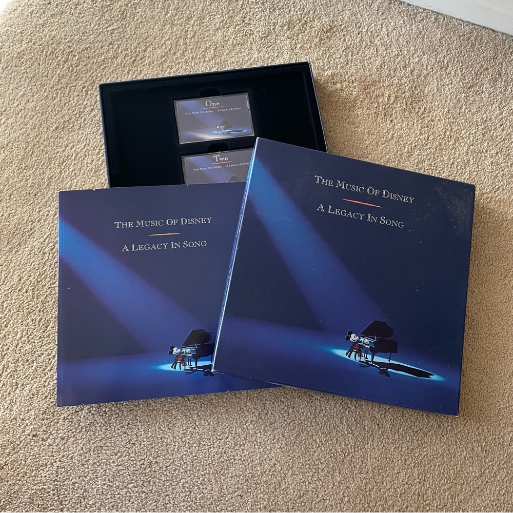 The Music of Disney A Legacy in Song - 3 original cassette tapes and book